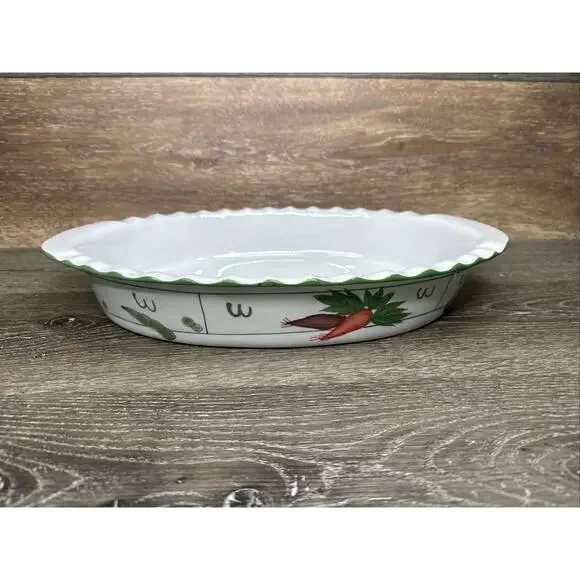 Vintage ITALCHEF Italy Stoneware Oval Baking Dish Oven Proof